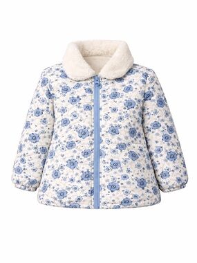 Carter's Light Blue Floral fleece Lined Jacket 5t girls